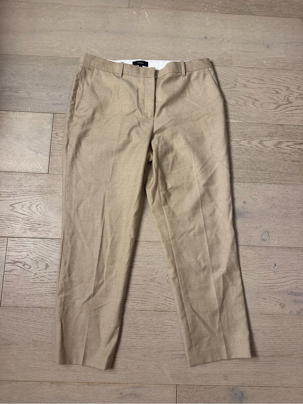 Theory virgin wool women’s tan slacks